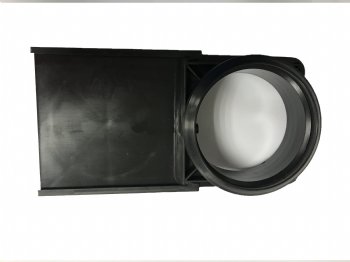 Schwarzes Schieber-Set zum Einsetzen mit einem Locher in einen Hochwasser-Flachschlauch oder ein seitliches Einlassrohr, um den Wasserfluss aus dem Rohr zu öffnen, zu schließen oder einzustellen