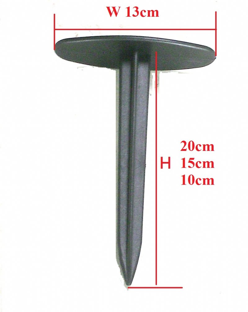 DEAR DEER plastic T ground fixer, the oval top width 13 cm, 3 sizes of length