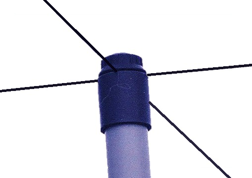 DIY Flat High Fix Cap for fix ropes or wires on the top of pipe pillar to link with other pipe pillars